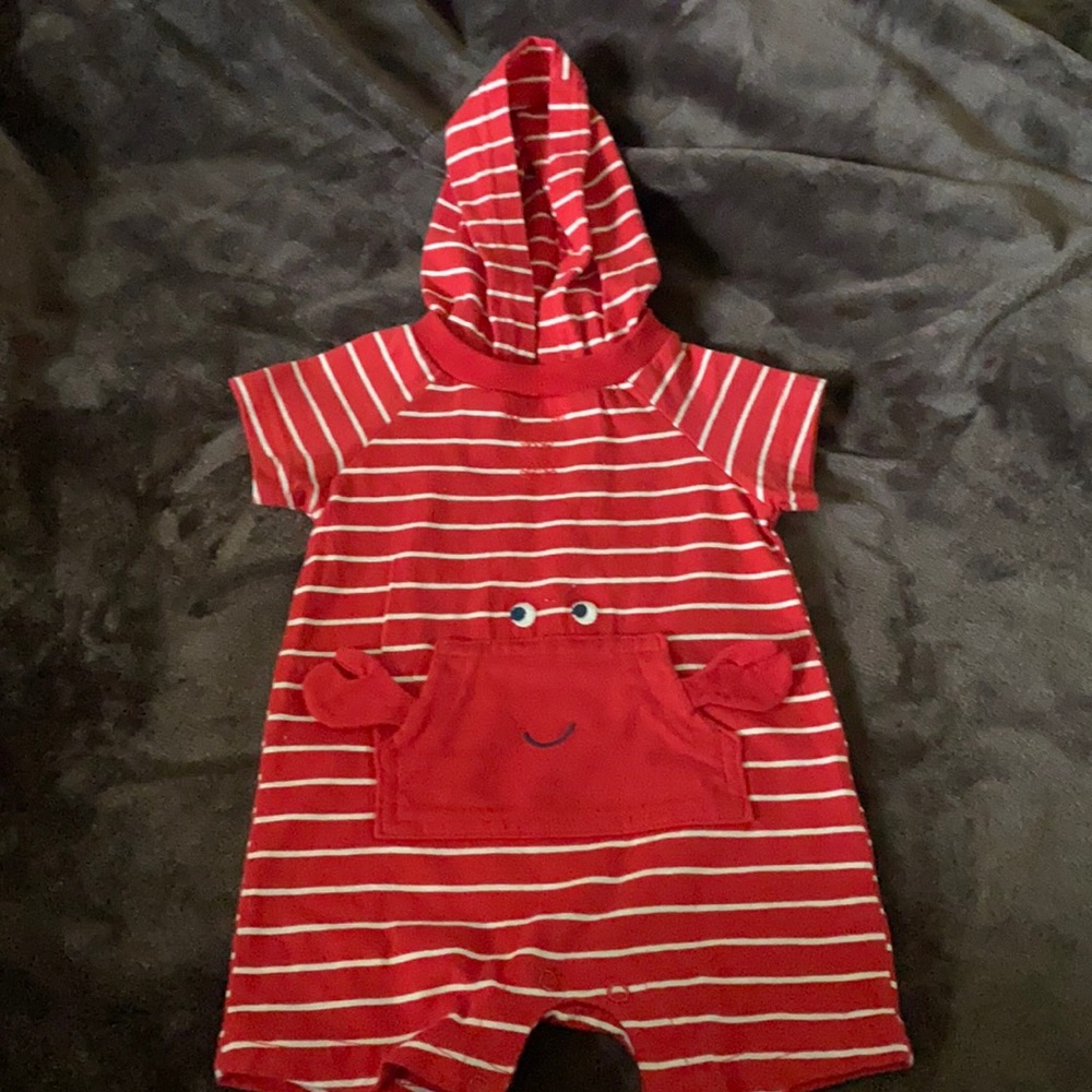 Baby boy crab onesie